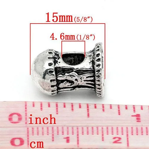 Pavilion and Lovers Spacer European Bead Compatible for Most European Snake Chain Bracelet