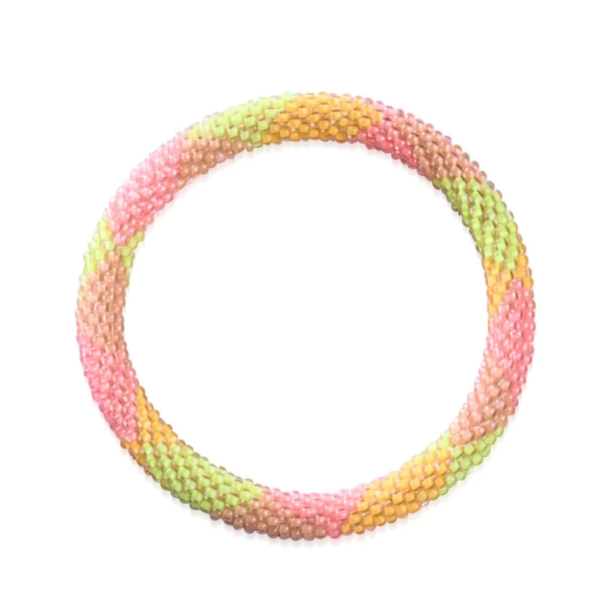 Peach Lemonade | Himalayan Glass Bead Bracelet