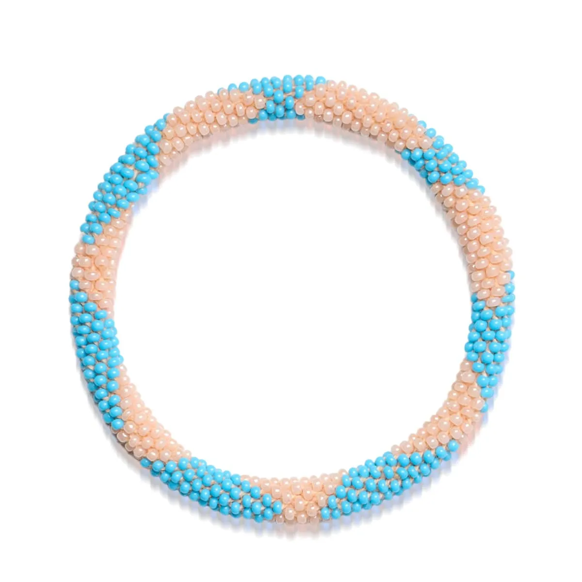Peachy Sky | Himalayan Glass Bead Bracelet