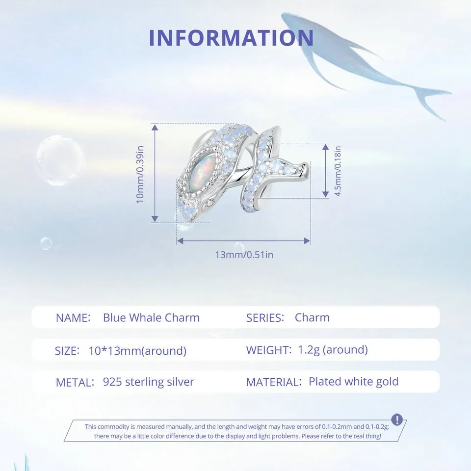 Pearly Whale Charm