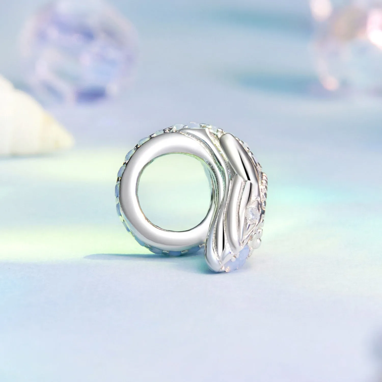 Pearly Whale Charm