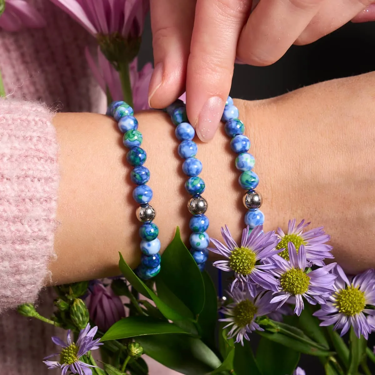 Picasso Porcelain Macrame Bracelet | Oceanica