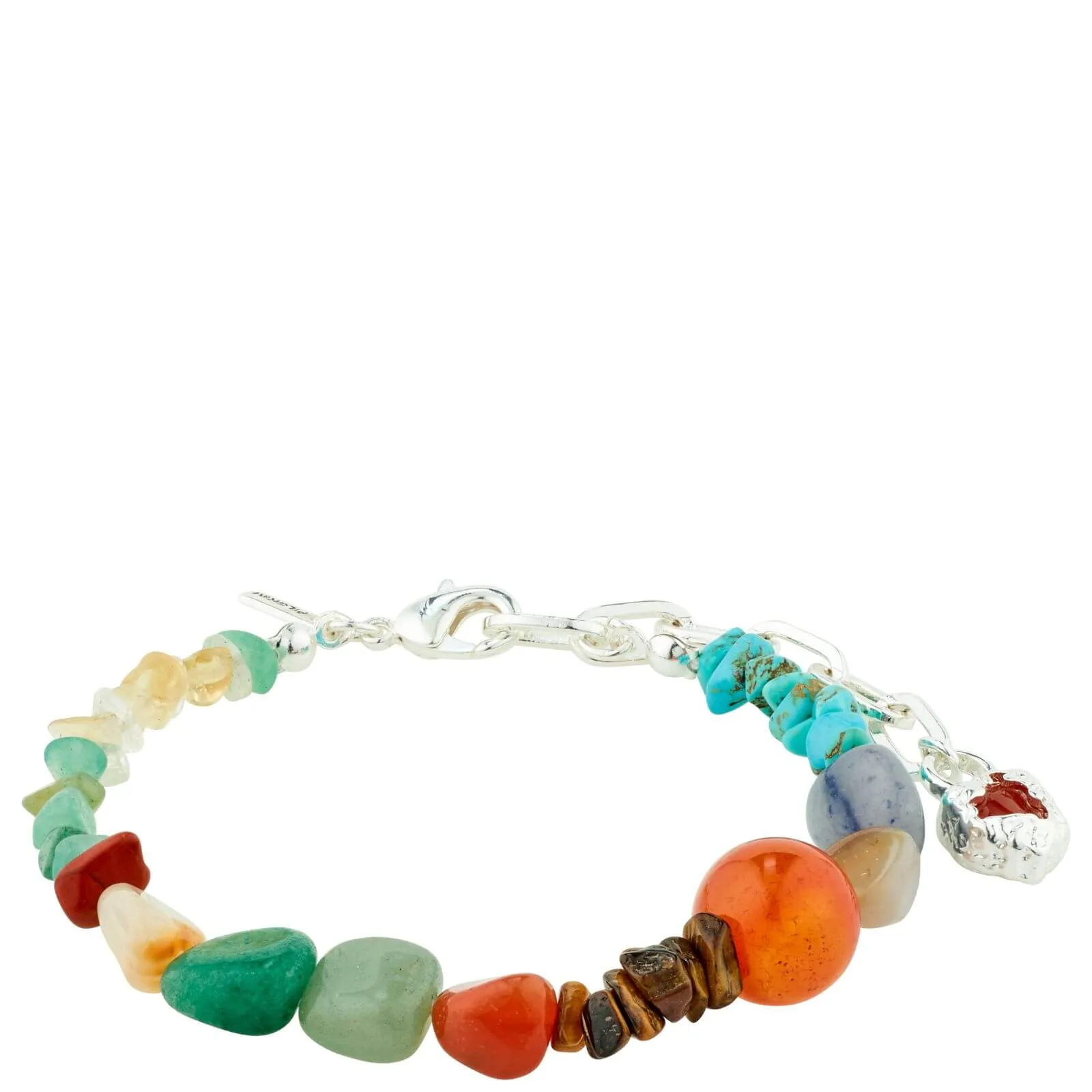 Pilgrim Cloud Silver Semi Precious Bead Bracelet