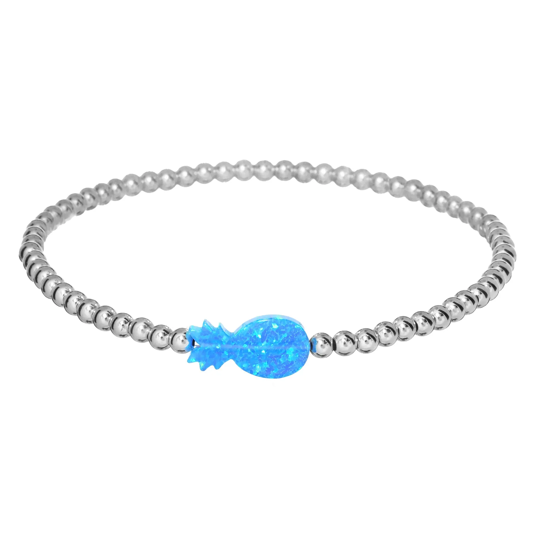 PINEAPPLE | Opal Charm and 14K Gold Filled Beads Bracelet