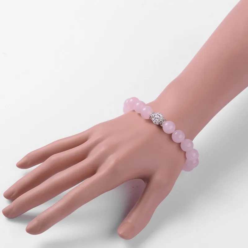 Pink and green Natural Gemstone bracelets