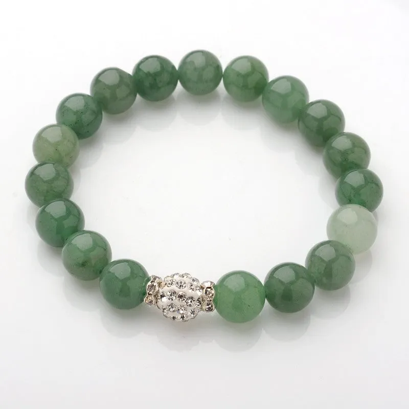 Pink and green Natural Gemstone bracelets