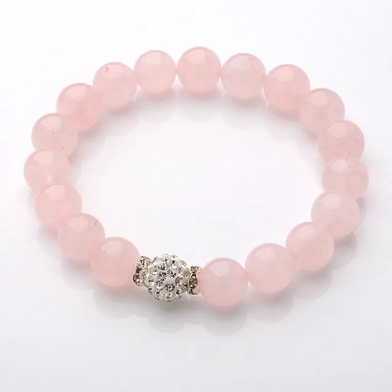 Pink and green Natural Gemstone bracelets