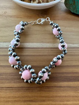 Pink Conch pearl Flower Bracelet