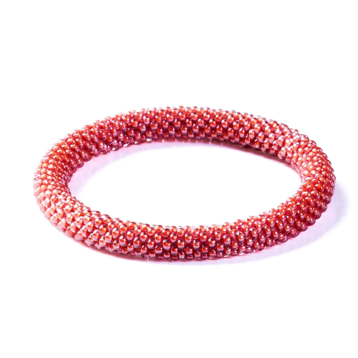 Pink Hibiscus | Himalayan Glass Bead Bracelet
