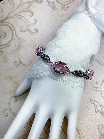 Pink Topaz Edwardian Bracelet #B70