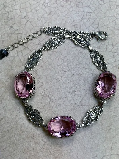 Pink Topaz Edwardian Bracelet #B70