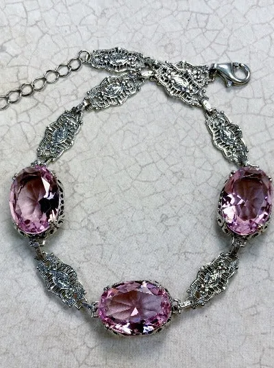 Pink Topaz Edwardian Bracelet #B70
