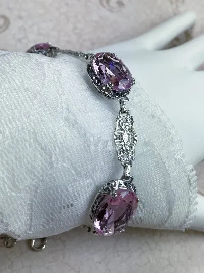Pink Topaz Edwardian Bracelet #B70