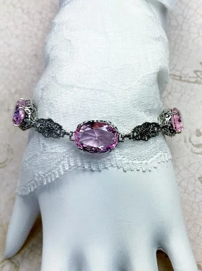 Pink Topaz Edwardian Bracelet #B70