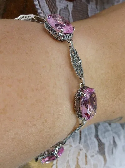 Pink Topaz Edwardian Bracelet #B70