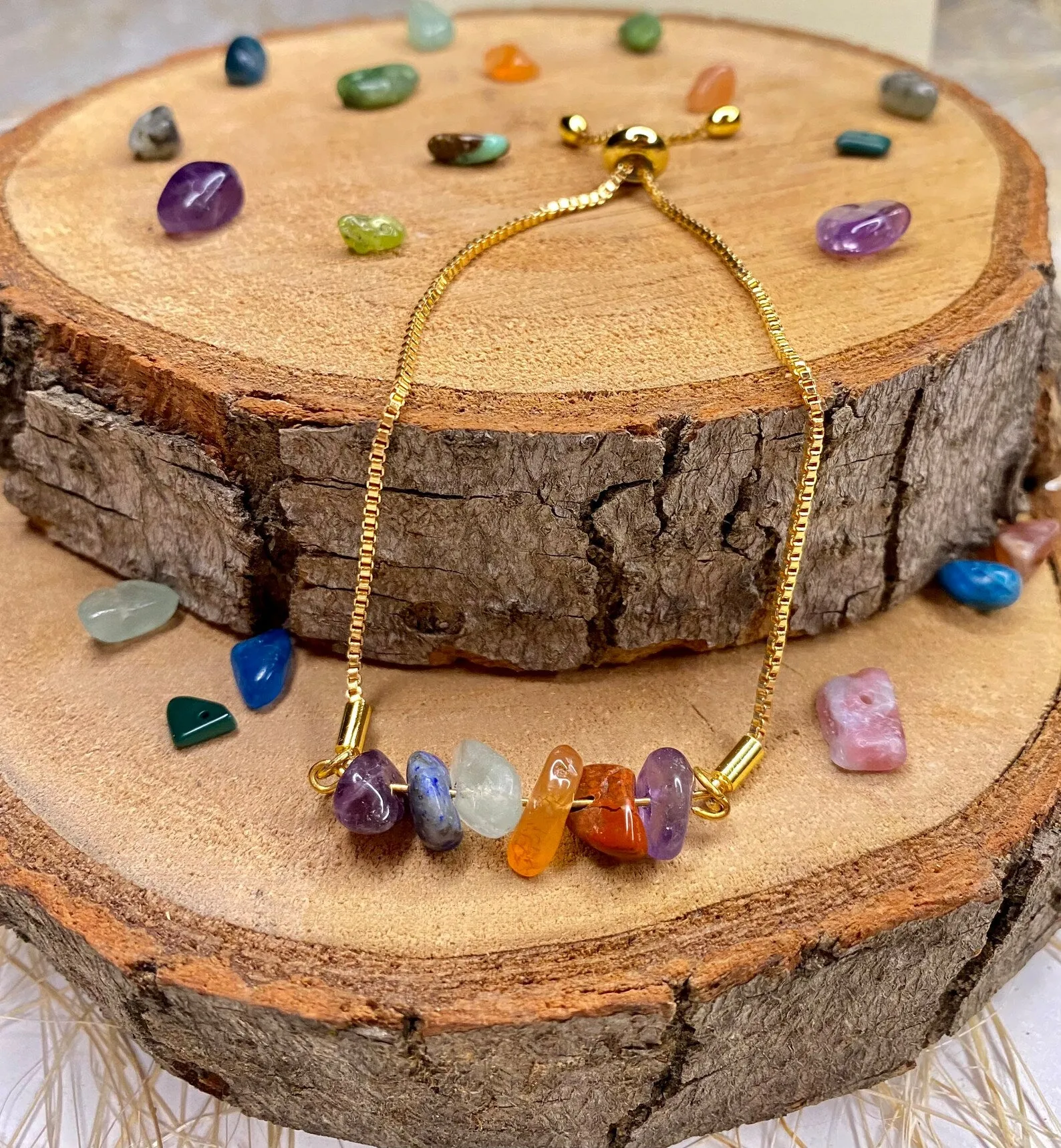 Pisces Zodiac Gemstone Bracelet