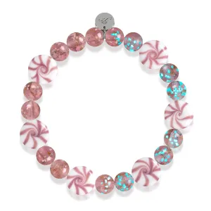 Plum Gumdrop | Silver | Firefly Glass Bracelet
