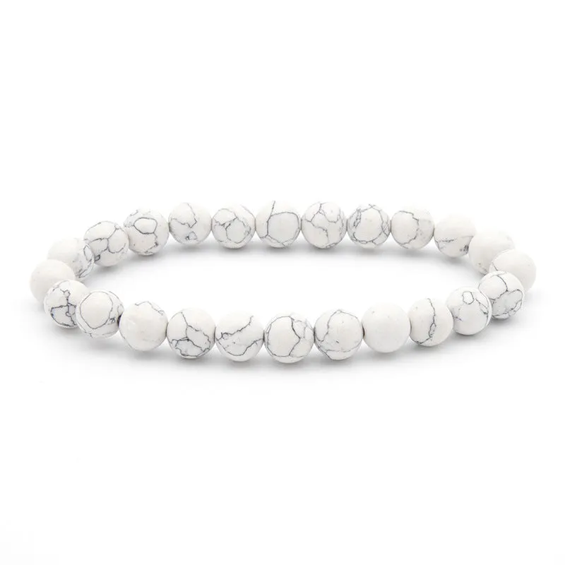 Polished Gemstone Beaded Bracelets - 8mm - Elastic - Choose from 17 Gemstones!