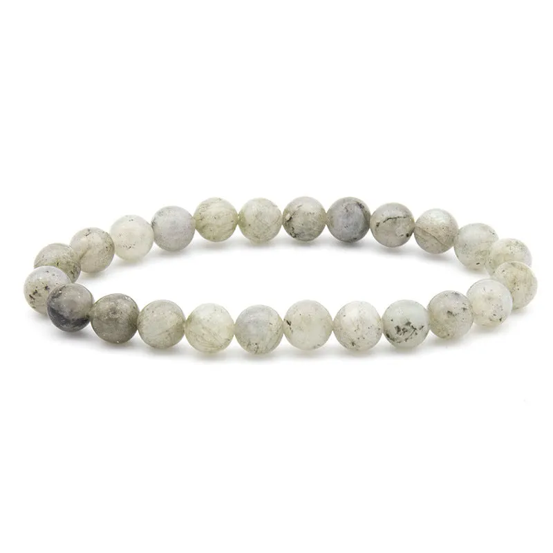 Polished Gemstone Beaded Bracelets - 8mm - Elastic - Choose from 17 Gemstones!