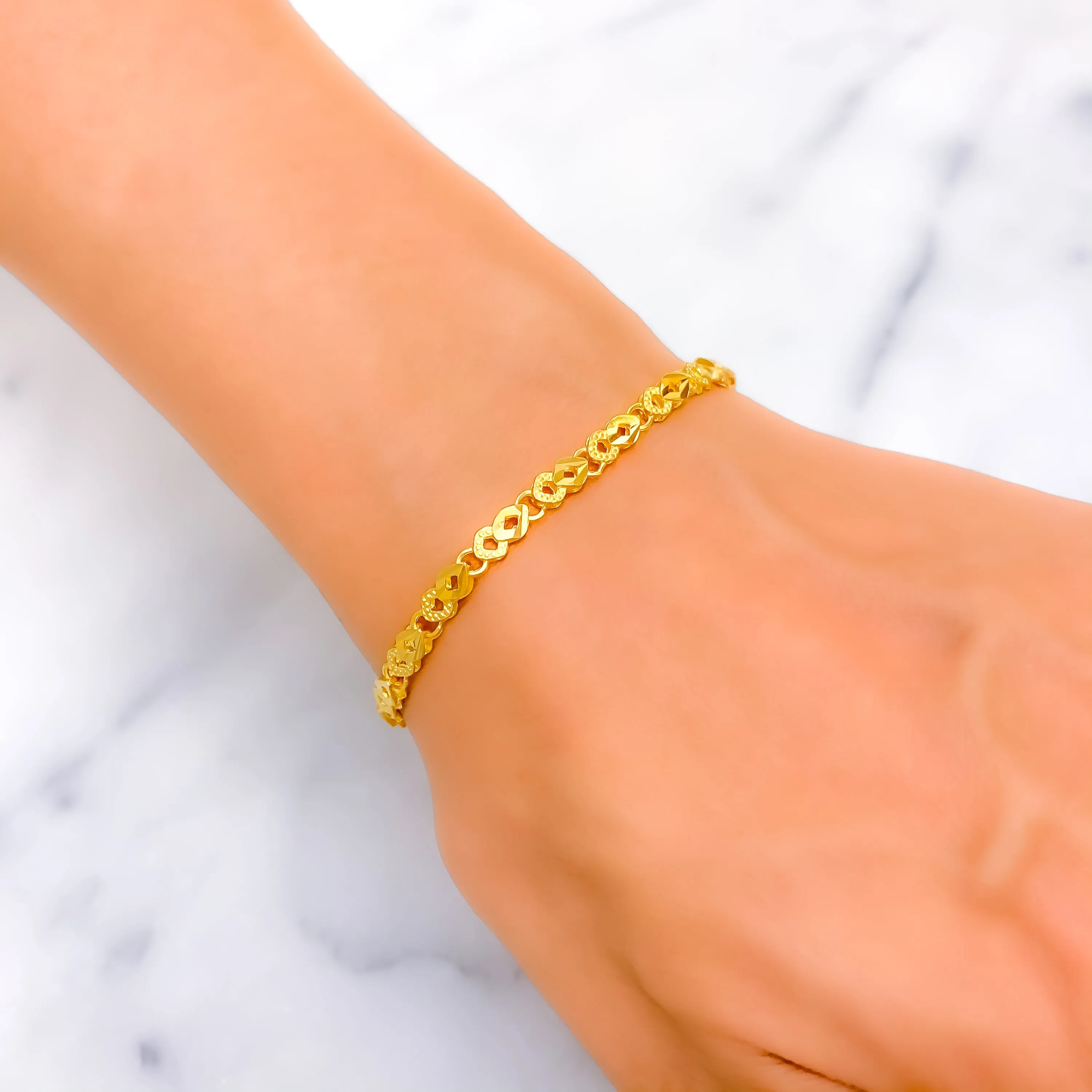 Polished Heirloom 22k Gold Bracelet