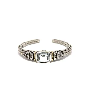 Pre-Owned Lagos White Topaz Caviar Bracelet