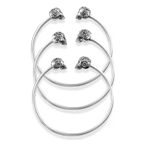 Precious Sugar Skull Cali Couture Bangle Bracelet