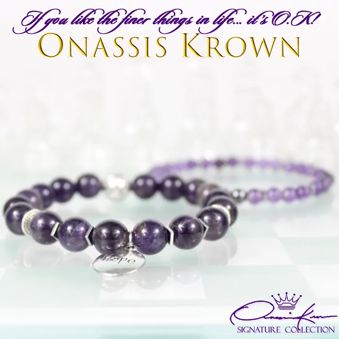 Purple Amethyst Bead Bracelet Set