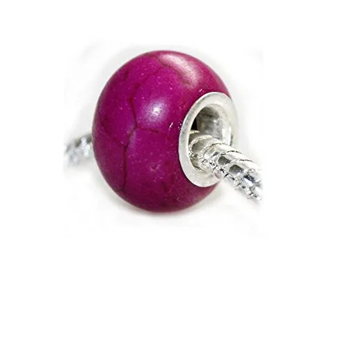 Purple Charm European Bead Compatible for Most European Snake Chain Bracelet