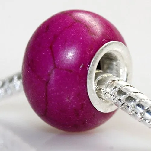 Purple Charm European Bead Compatible for Most European Snake Chain Bracelet