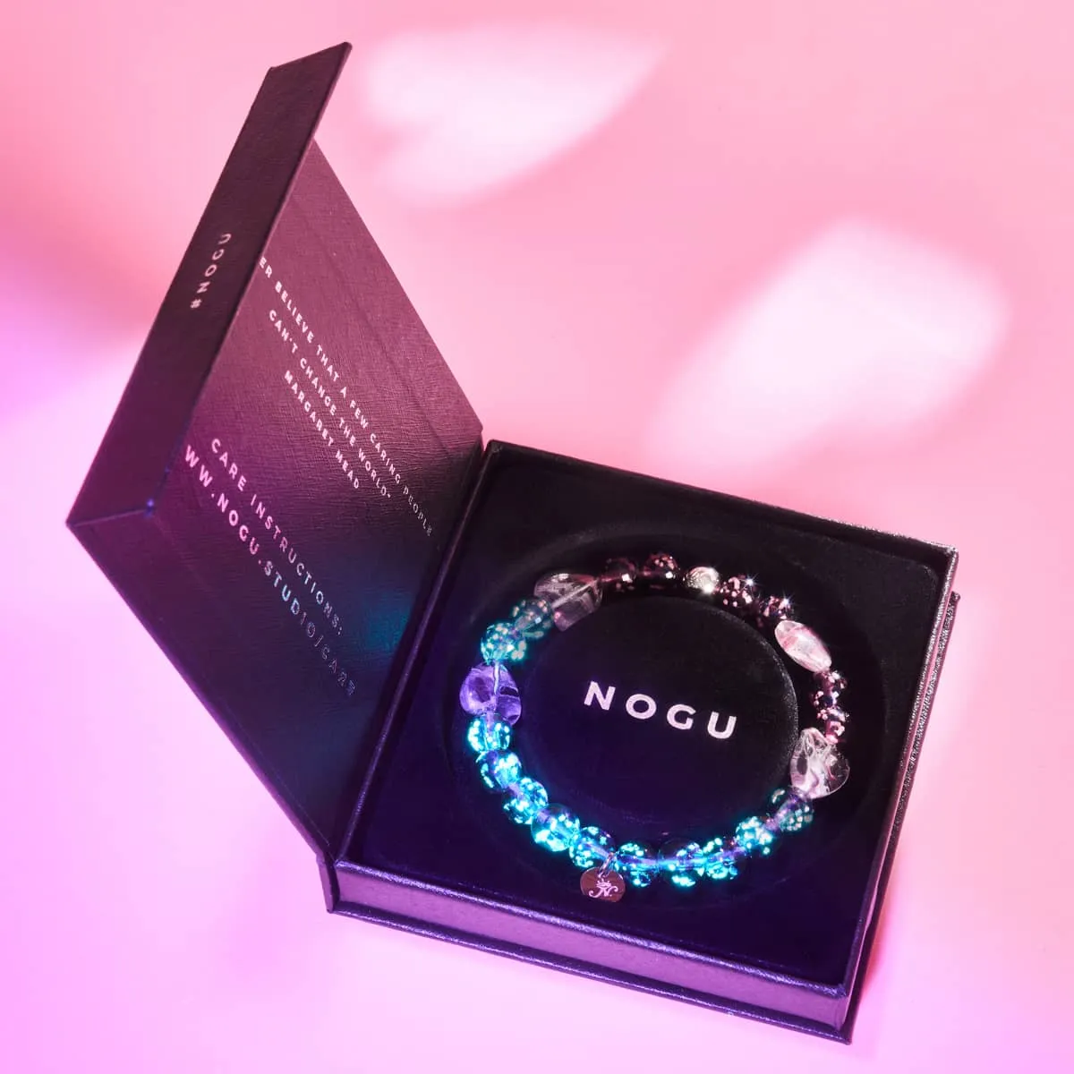 Purple Elixir | Firefly Glass x Murano Glass Hearts Bracelet