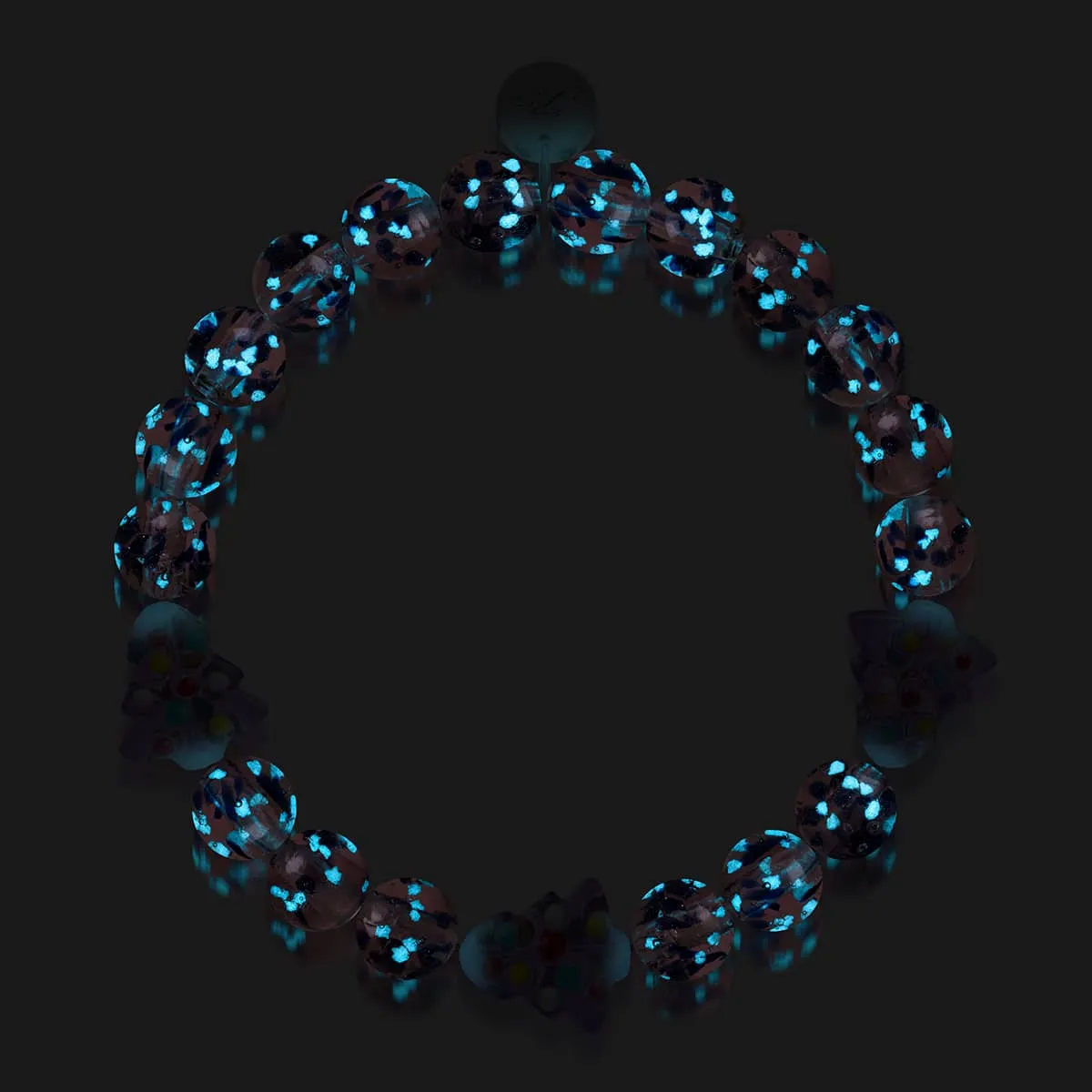 Purple Evergreen | Silver | Firefly Glass Bracelet