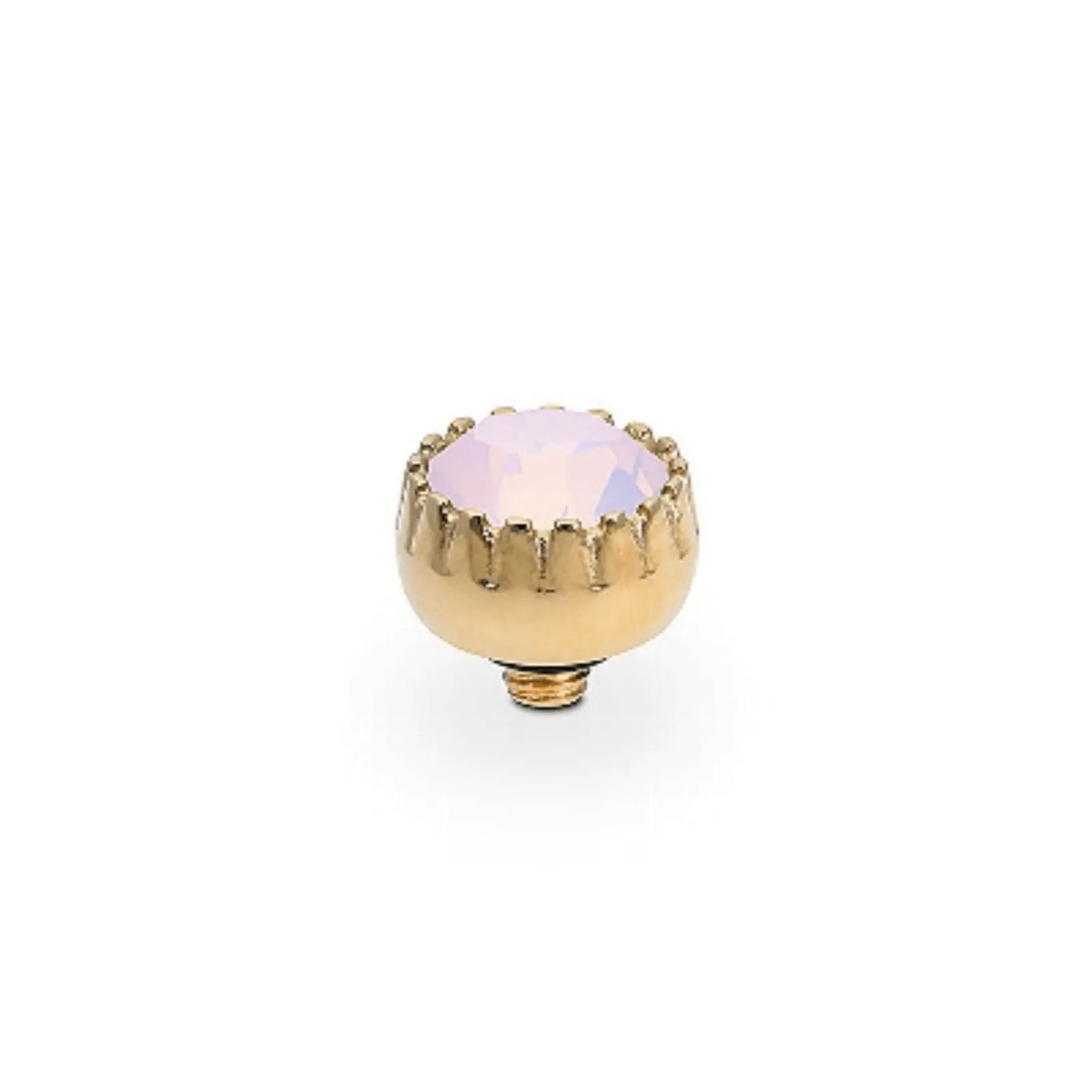 Qudo London 8mm Gold Topper - Rose Opal