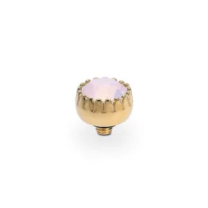 Qudo London 8mm Gold Topper - Rose Opal