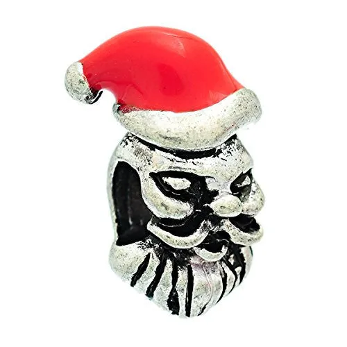 "Christmas Santa Claus " Charm Bead Spacer Compatible for Most European Snake Chain Bracelet