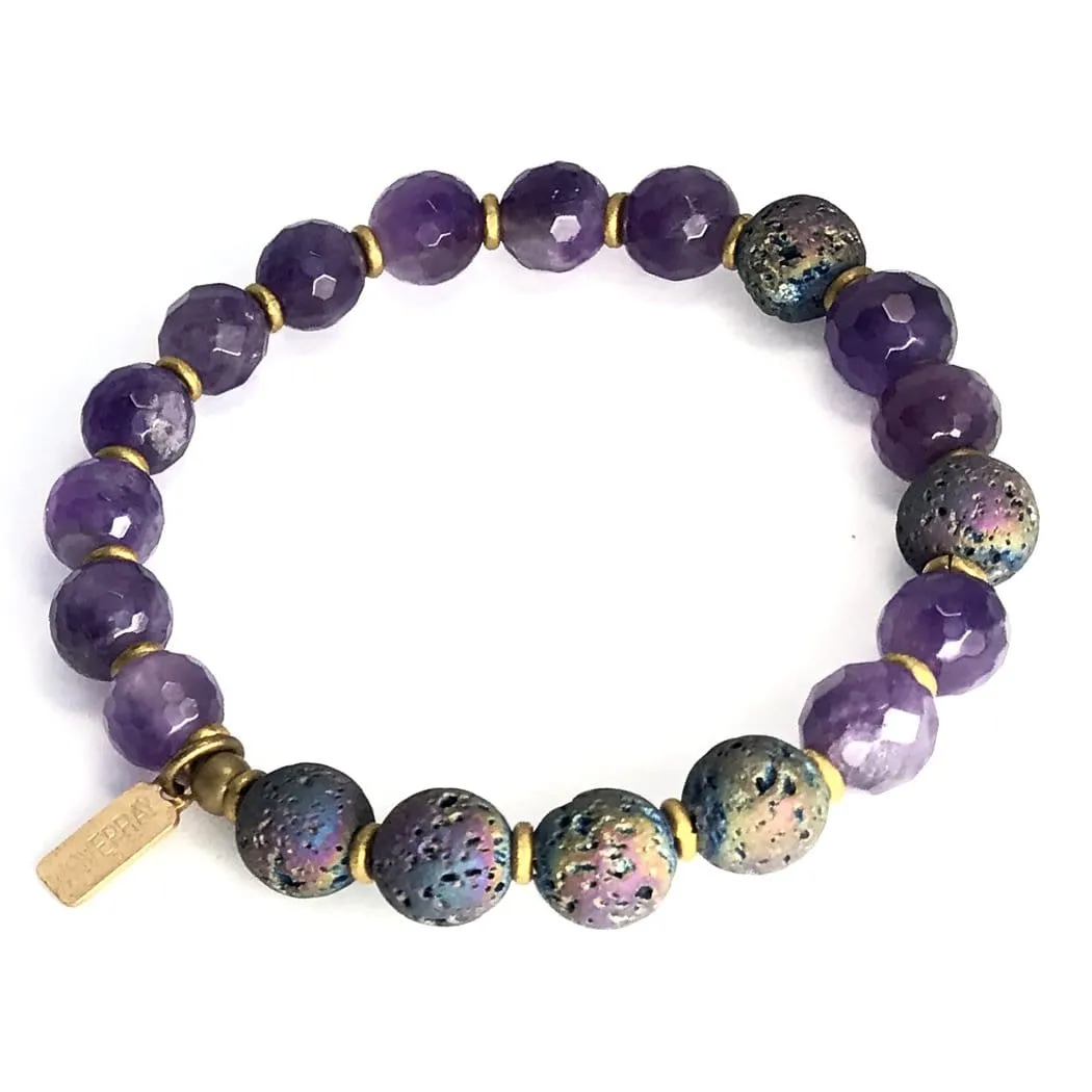 "Emotional Healing" Amethyst Essential Oil Diffuser Bracelet