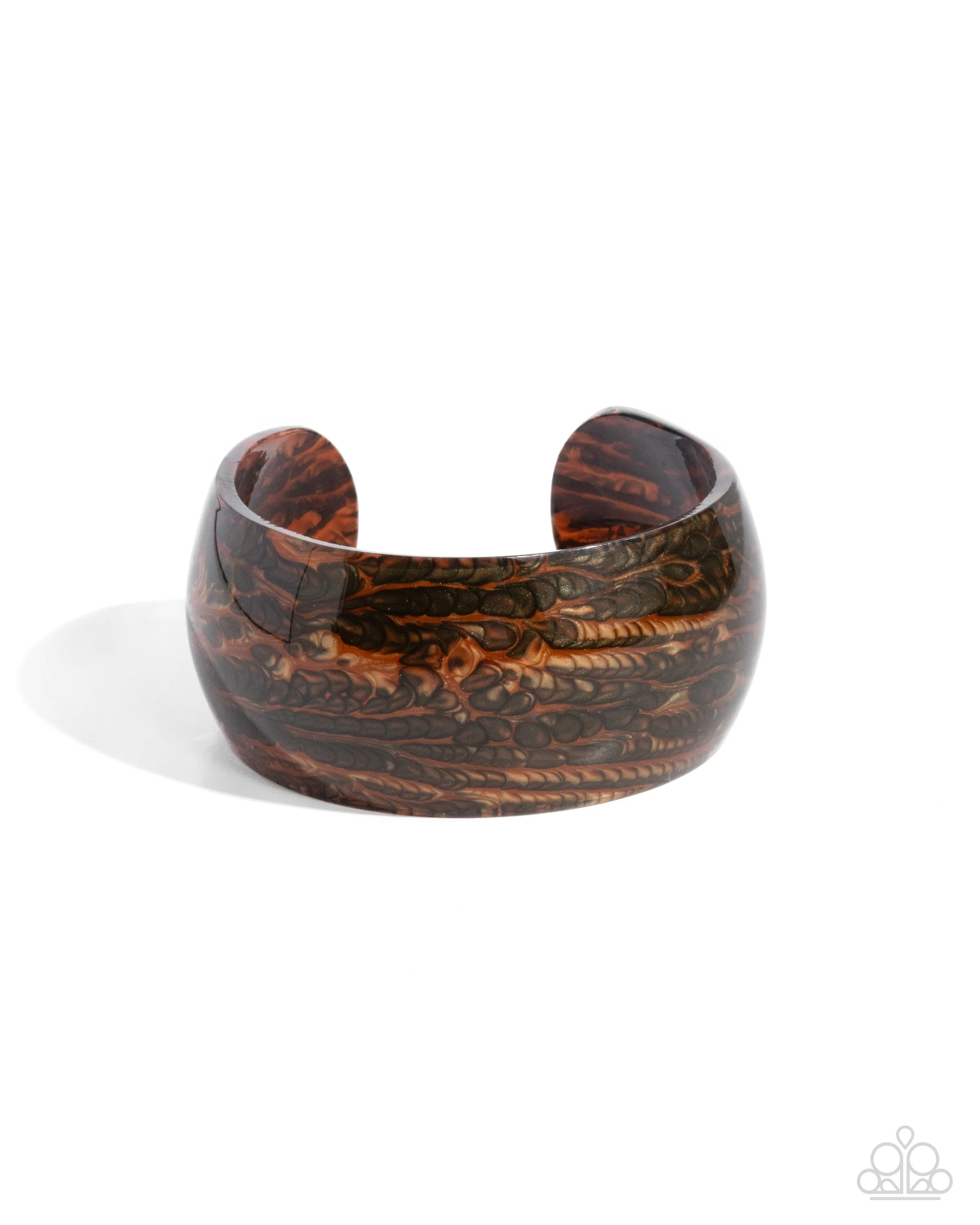 Radical Rendezvous - Brown - Acrylic Paparazzi Cuff Bracelet