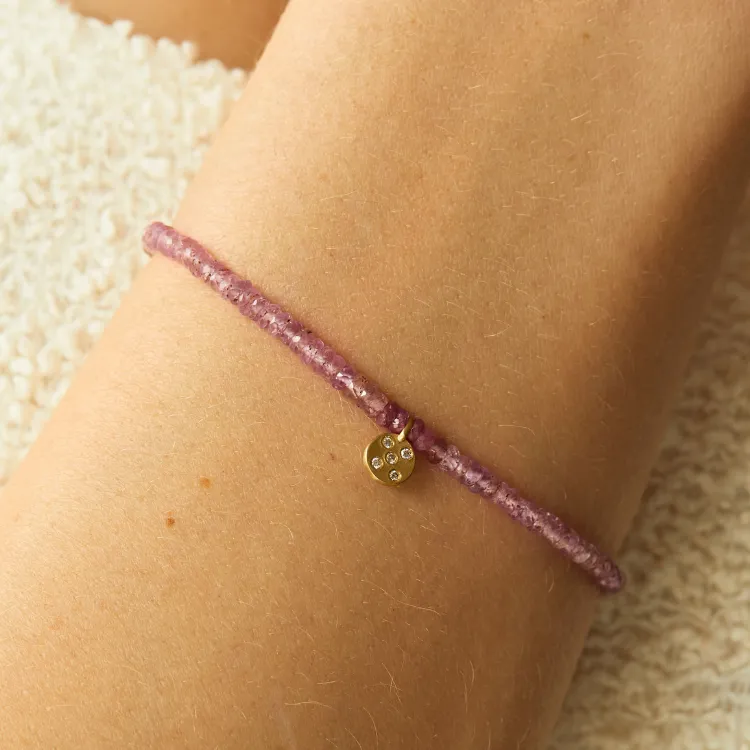 Rainbow Sapphire Shaded Charm Bracelet