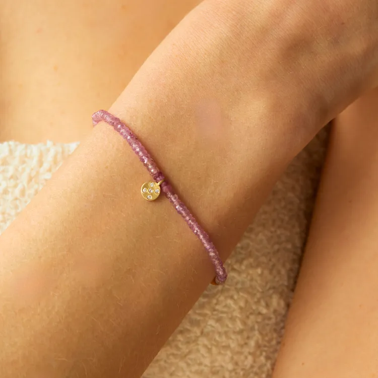 Rainbow Sapphire Shaded Charm Bracelet