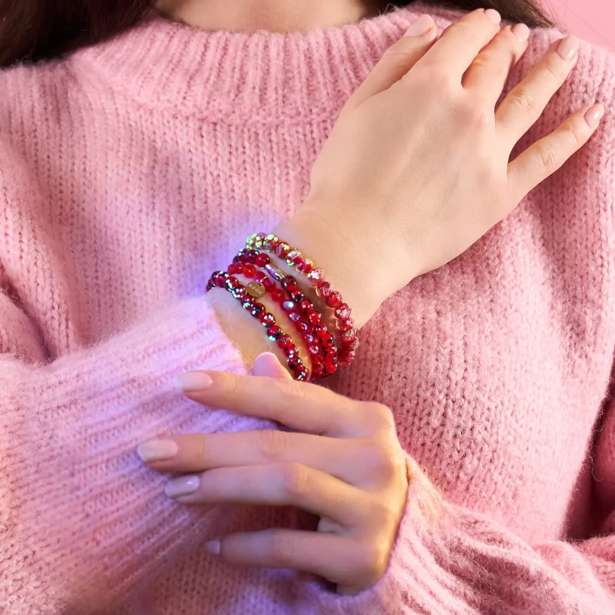 Red Roses | Firefly Glass Diamonds Bracelet