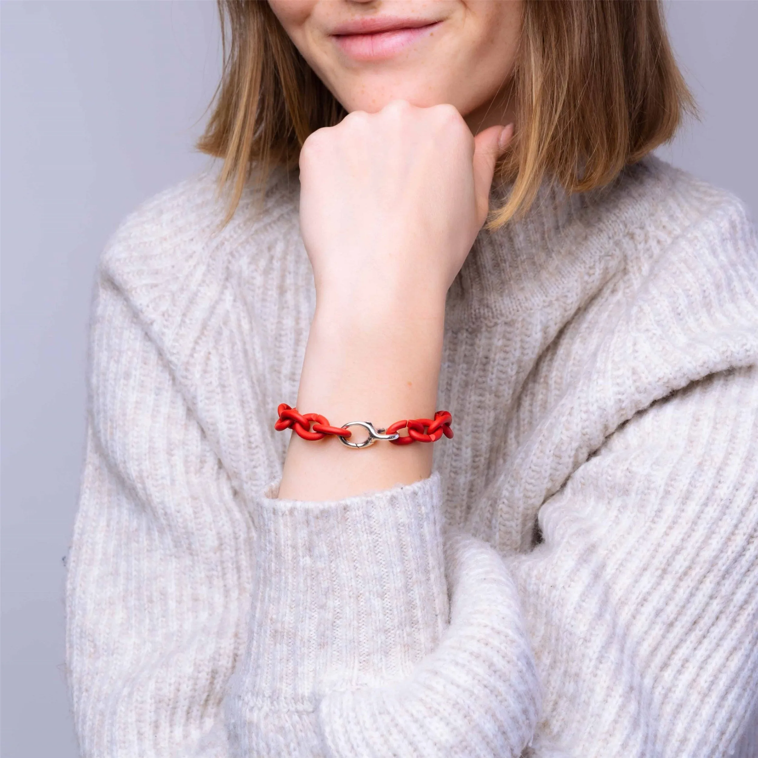 Red Silver Bracelet