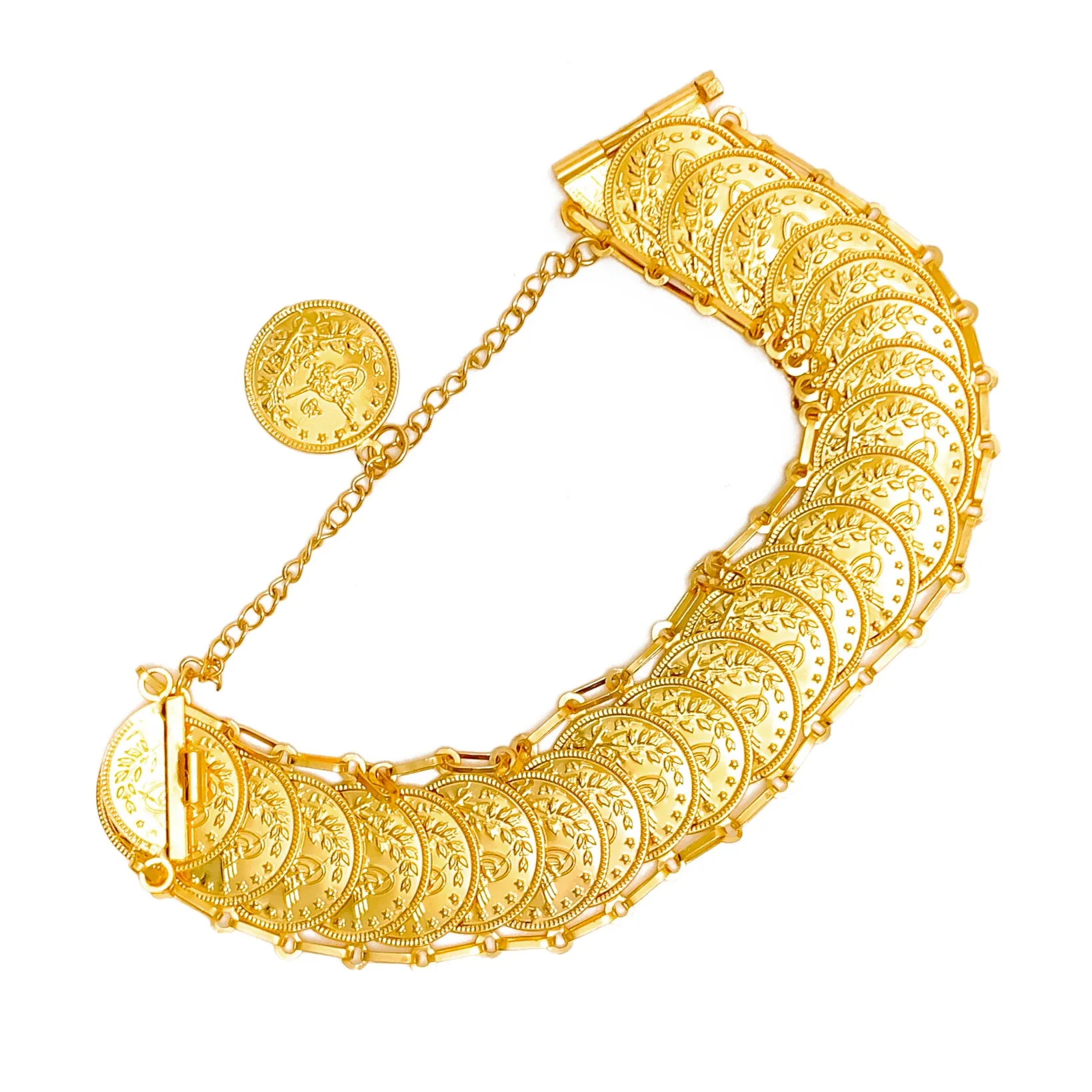 Regal Magnificent 21k Gold Coin Bracelet