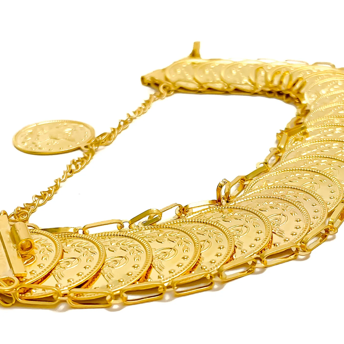 Regal Magnificent 21k Gold Coin Bracelet
