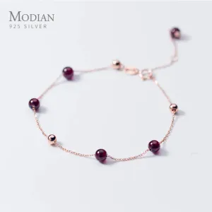 Rose Gold & Purple Crystal Bracelet