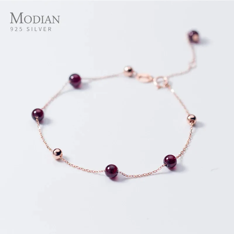 Rose Gold & Purple Crystal Bracelet
