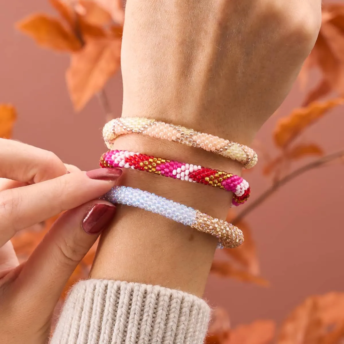 Rose Lassi | Himalayan Glass Bead Bracelet
