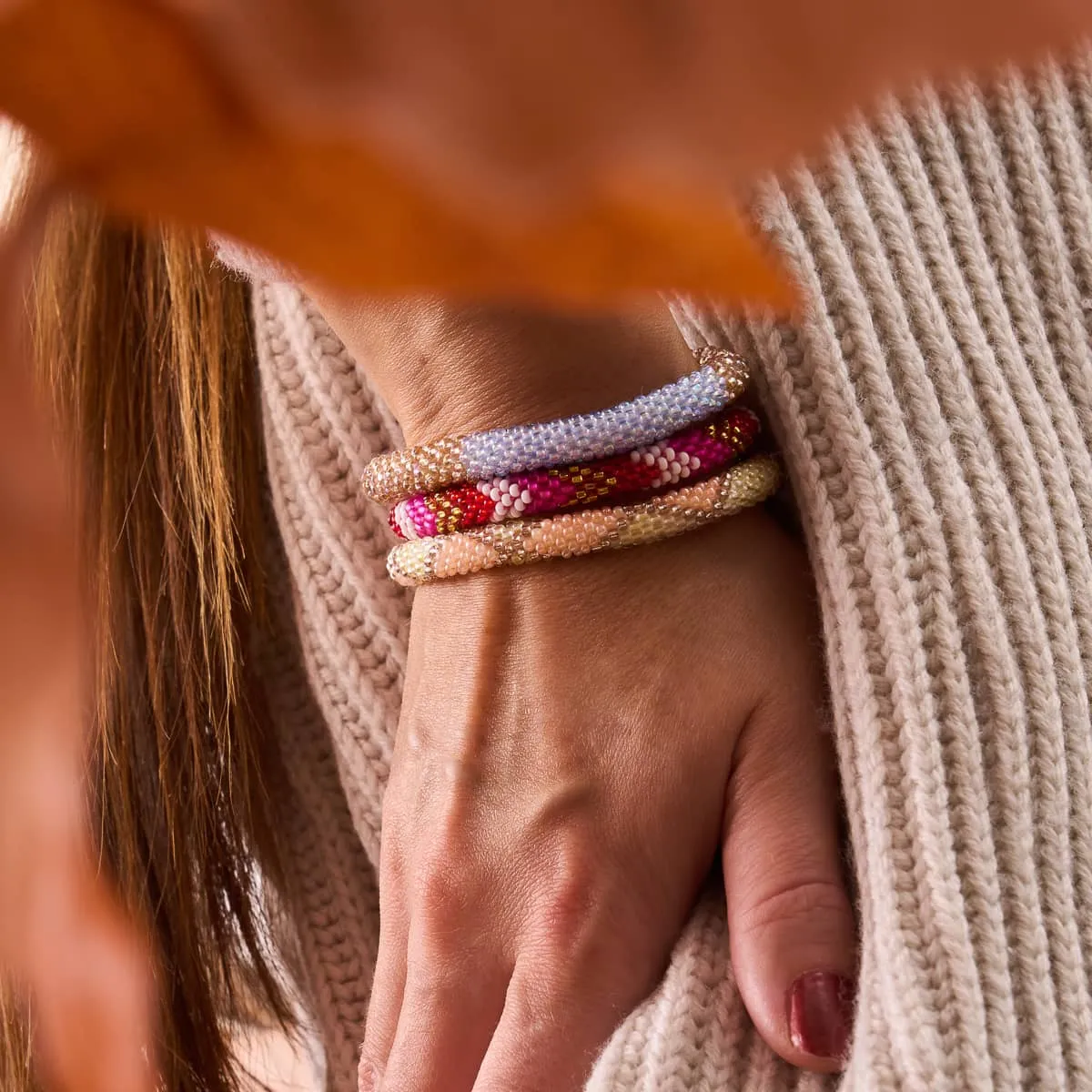 Rose Lassi | Himalayan Glass Bead Bracelet