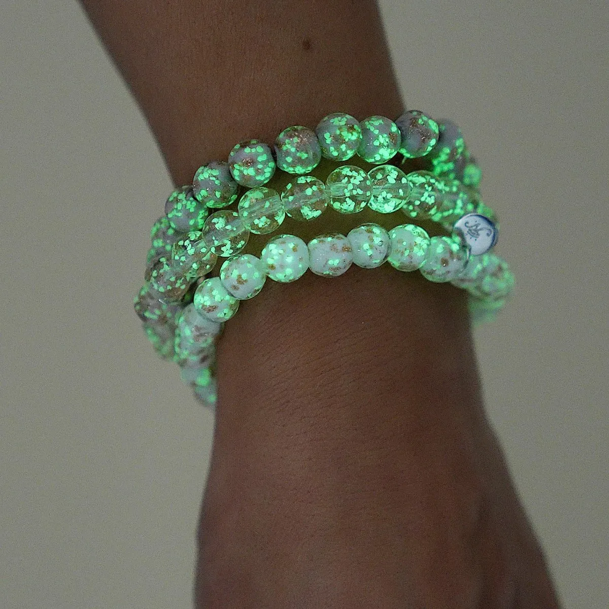Rosewater | .925 Sterling Silver | Firefly Glass Bracelet