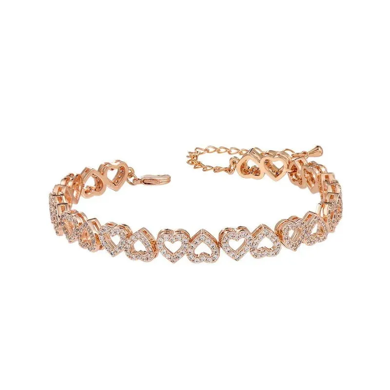 Round Cut Cubic Zirconia CZ Crystal Tennis Bracelets - Elegant and Sparkling Addition for Women's Wedding Ensemble