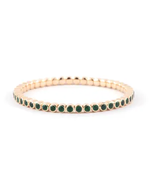 Round Emerald Stretchy Bracelet