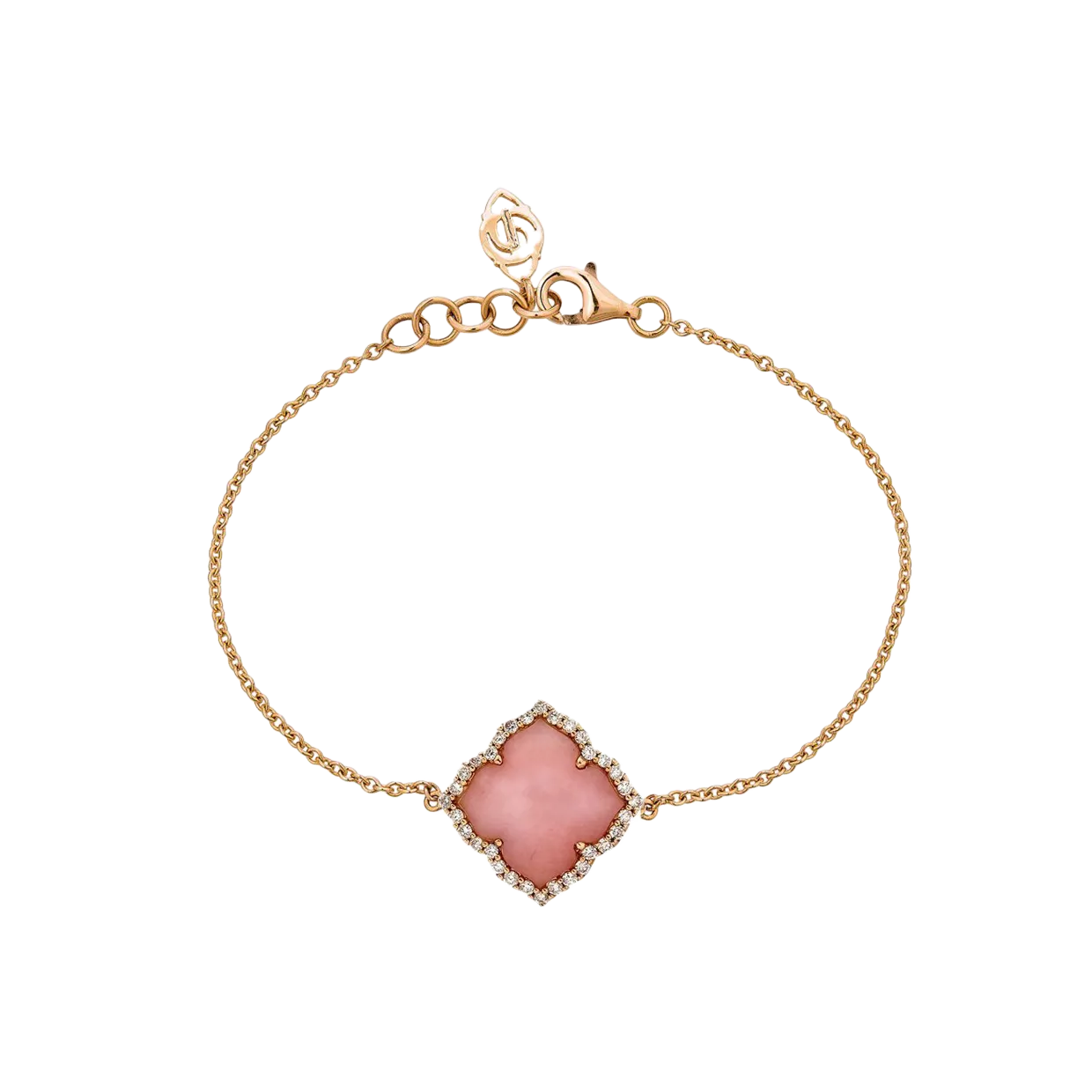 Sabel Collection Rose Gold Pink Opal Flower Bracelet